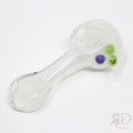 GLASS PIPE GLOW IN DARK FLAT MOUTH GP8009 1CT